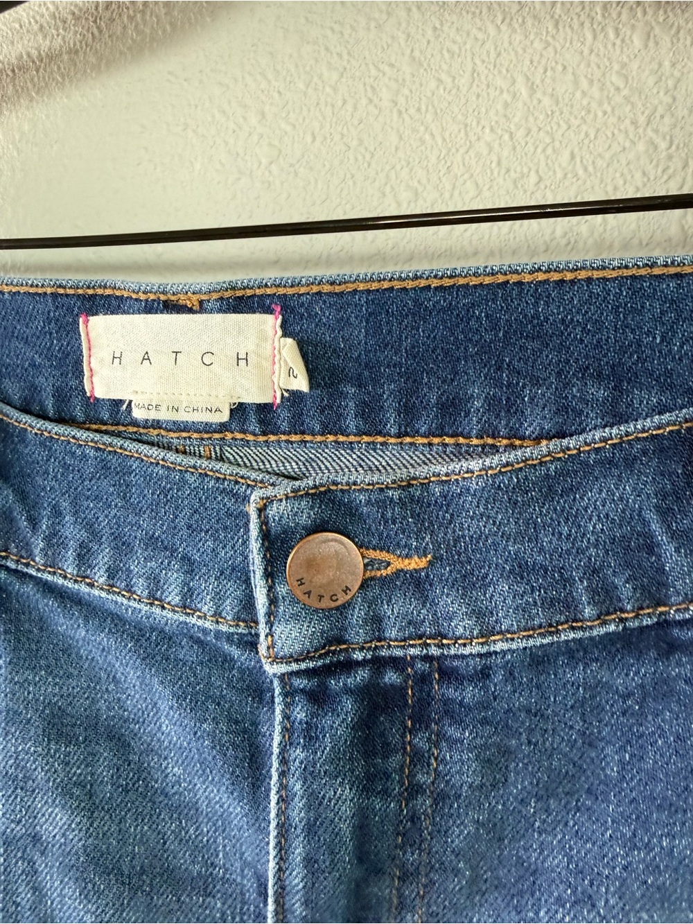 Hatch Under the Bump Crop Maternity Jean  Blue Denim Women’s Size 28 - Picture 9 of 14